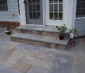 Cut Flagstone Steps and Patio, Edgewater